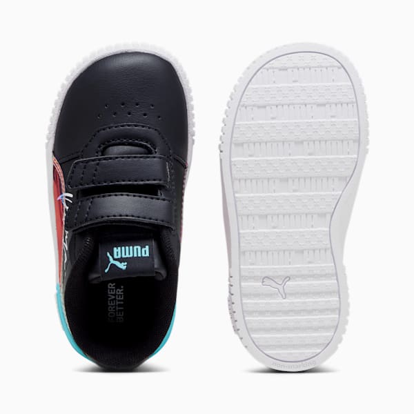 ベビー ガールズ プーマ キャリーナ 2.0 クリスタル ウィングス V インファント スニーカー 13-16cm, PUMA Black-Team Aqua-PUMA White, extralarge-JPN