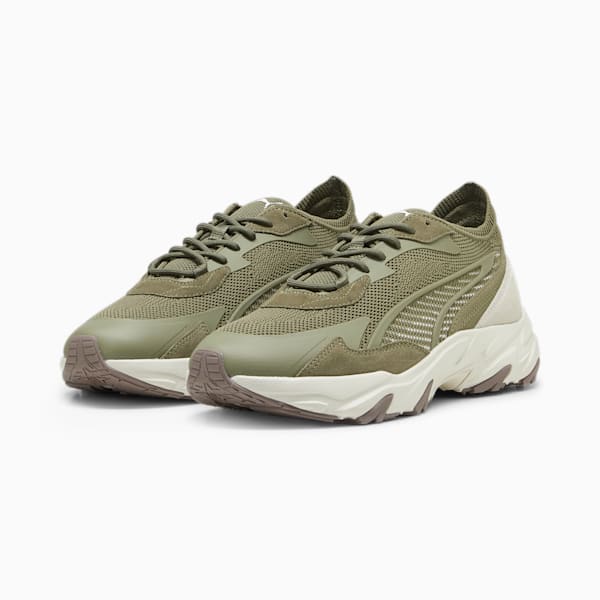 ユニセックス プーマ インジェクター ニット アリド デザート スニーカー, PUMA Olive-Alpine Snow, extralarge-JPN