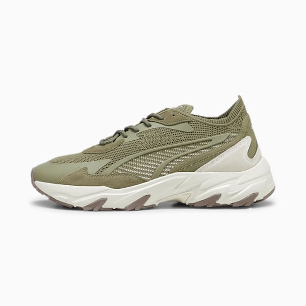 ユニセックス プーマ インジェクター ニット アリド デザート スニーカー, PUMA Olive-Alpine Snow, extralarge-JPN