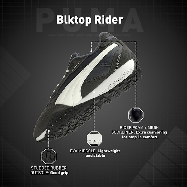 Blktop Rider Suede Sneakers, Flat Dark Gray-Vapor Gray, extralarge-IND