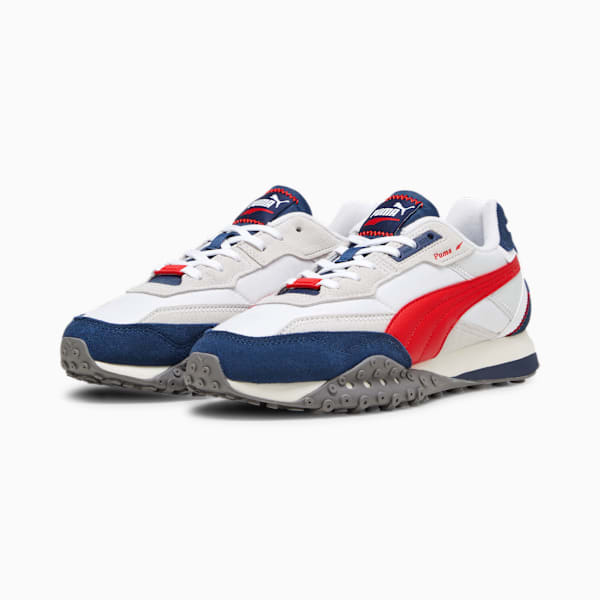 Blktop Rider Suede Sneakers, PUMA White-Persian Blue, extralarge-IND