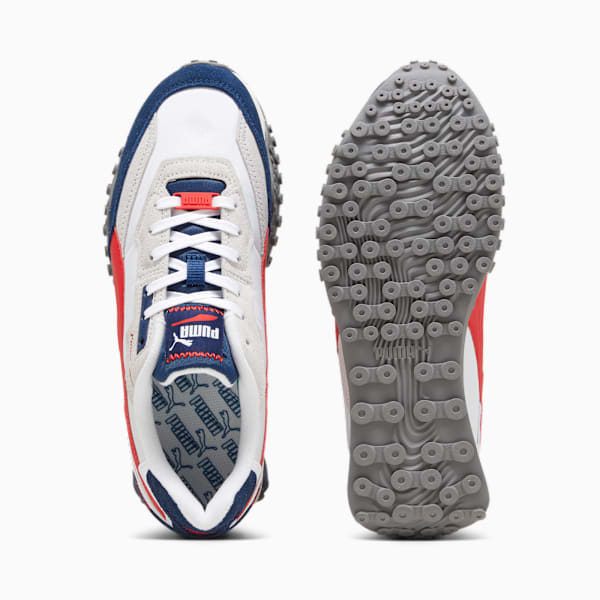 Blktop Rider Suede Sneakers, PUMA White-Persian Blue, extralarge-IND