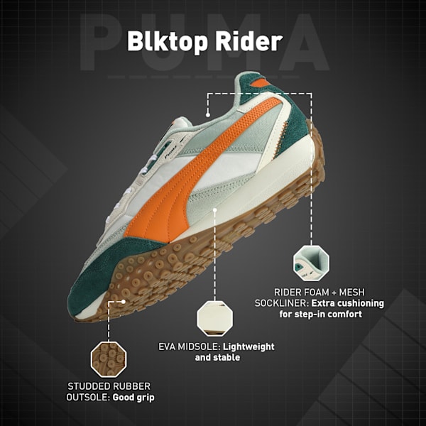 Blktop Rider Suede Sneakers, Warm White-Malachite, extralarge-IND