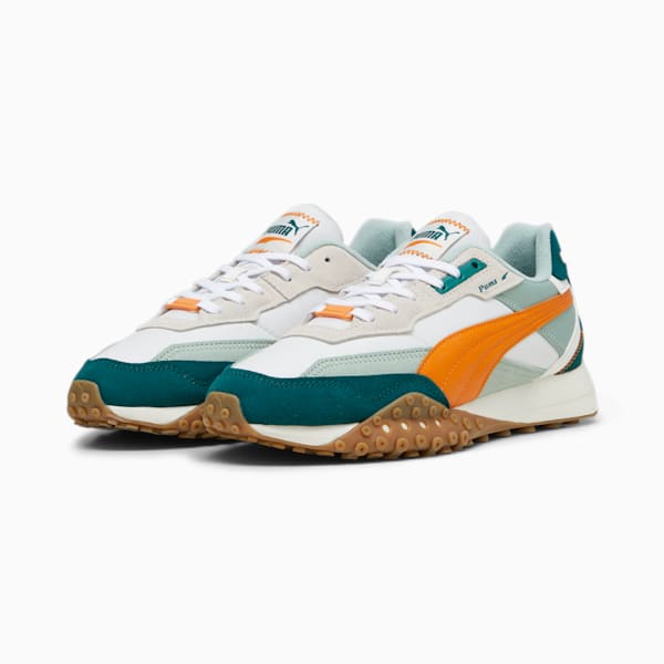 Blktop Rider Men's Sneakers, Warm White-Malachite, extralarge