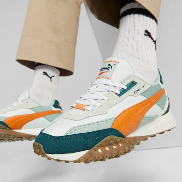 Blktop Rider Men's Sneakers, Warm White-Malachite, extralarge