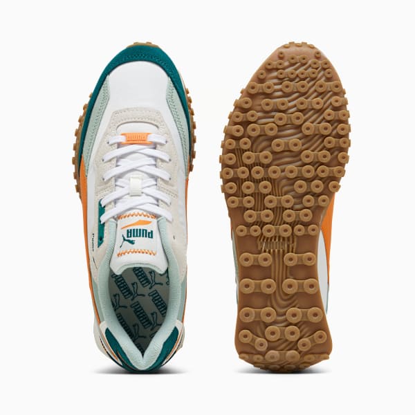 Blktop Rider Men's Sneakers, Warm White-Malachite, extralarge