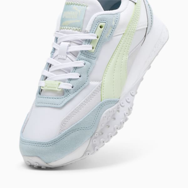 Blktop Rider Suede Sneakers, PUMA White-Green Illusion, extralarge-IND