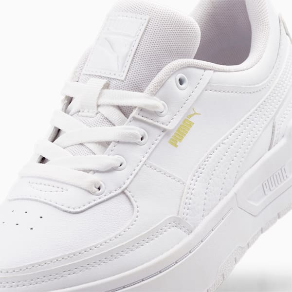 Zapatos deportivos de cuero para mujer Cali Dream West Coast, PUMA White, extragrande