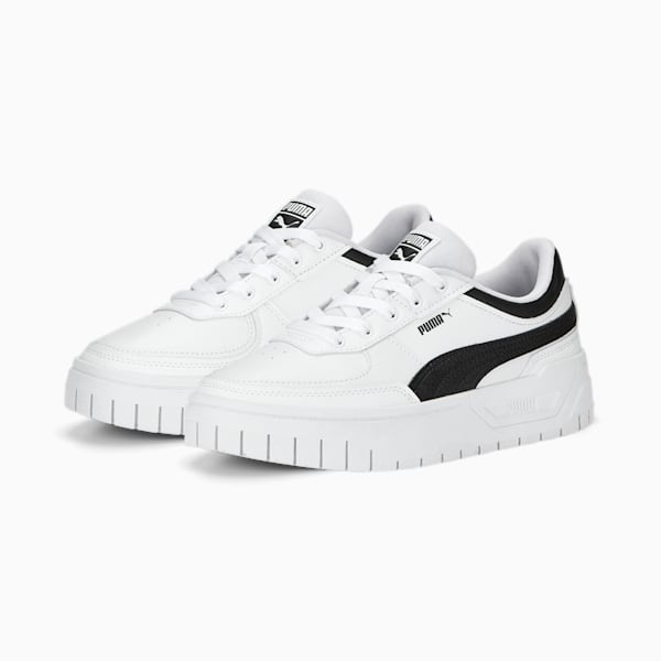 Cali Dream Leather Women's Sneakers, PUMA White-PUMA Black