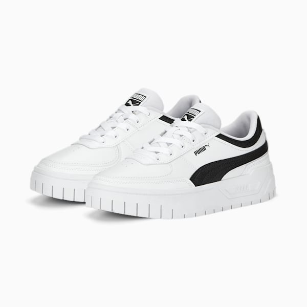 Cali Dream West Coast Leather Women's Sneakers, PUMA White-PUMA Black, extralarge