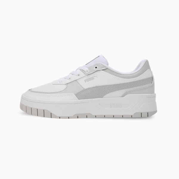 Cali Dream Leather Women's Sneakers, PUMA White-Feather Gray, extralarge-IND