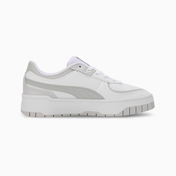 Cali Dream Leather Women's Sneakers, PUMA White-Feather Gray, extralarge-IND