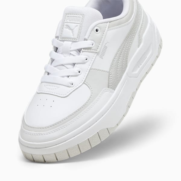 Cali Dream Leather Women's Sneakers, PUMA White-Feather Gray, extralarge-AUS