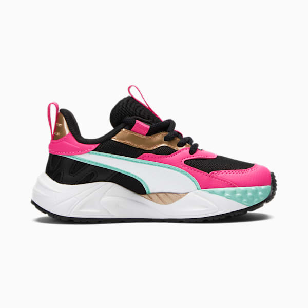 Zapatos deportivos RS-TRCK Vacay Queen para niños pequeños , PUMA Black-PUMA White-Glowing Pink