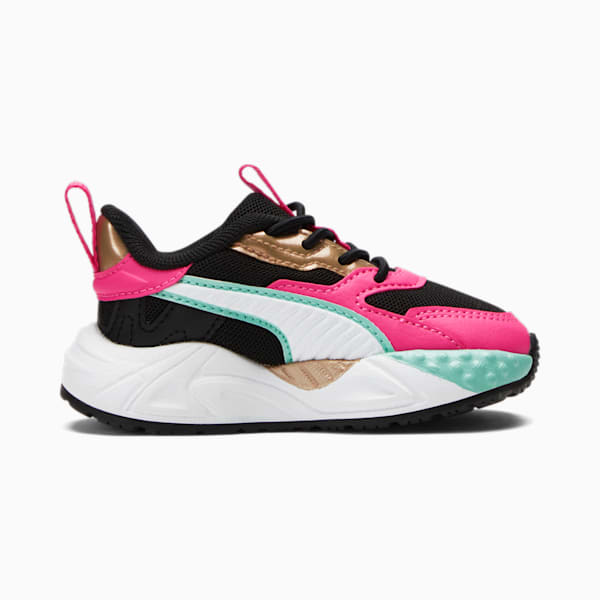 Zapatos deportivos RS-TRCK Vacay Queen AC para bebés , PUMA Black-PUMA White-Glowing Pink, extragrande