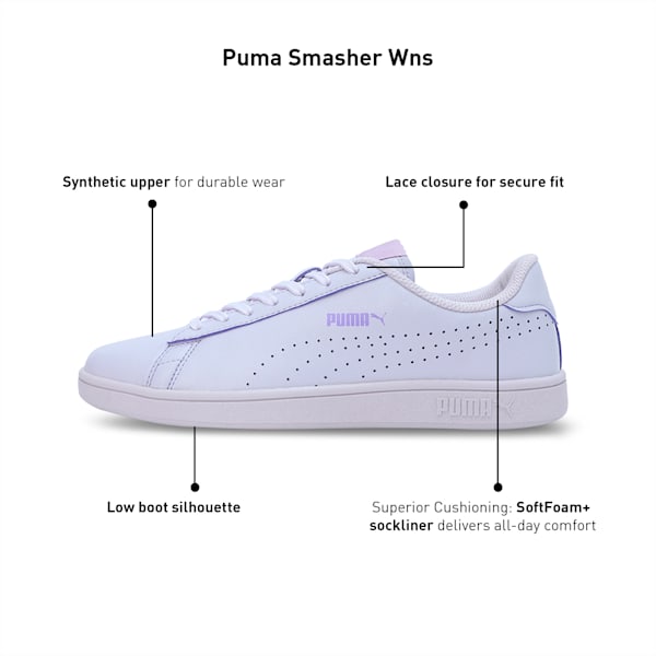 PUMA Smasher Women's Sneakers, Spring Lavender, extralarge-IND