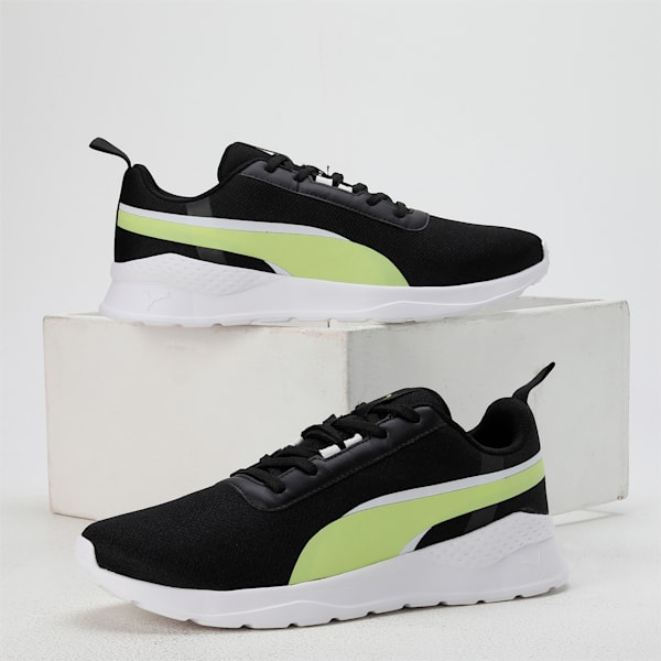 Flexrate Men's Sneakers, PUMA Black-Light Lime-PUMA White, extralarge-IND