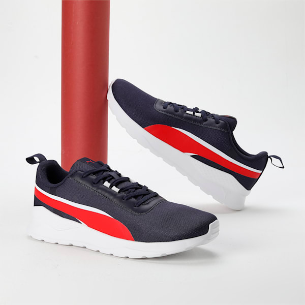 PUMA Flexrate Men's Sneakers, New Navy-High Risk Red-PUMA Black, extralarge-IND