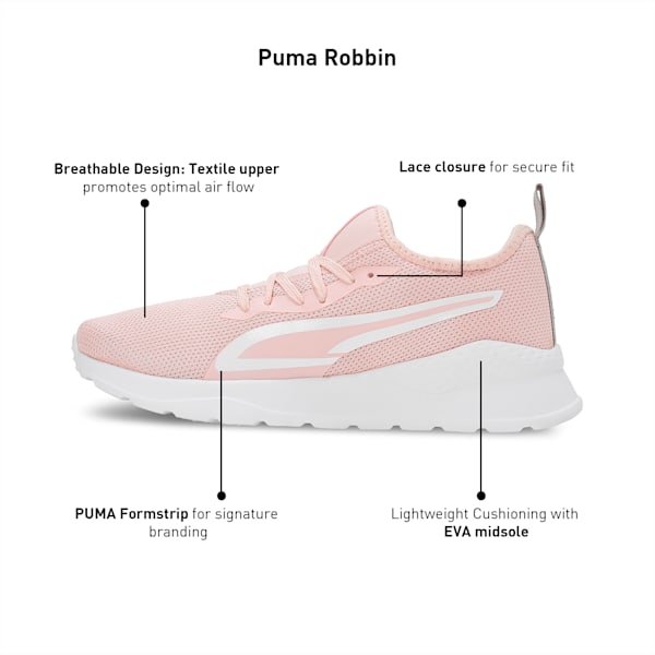 PUMA Robbin Women's Sneakers, Rose Dust-PUMA White-Marble, extralarge-IND