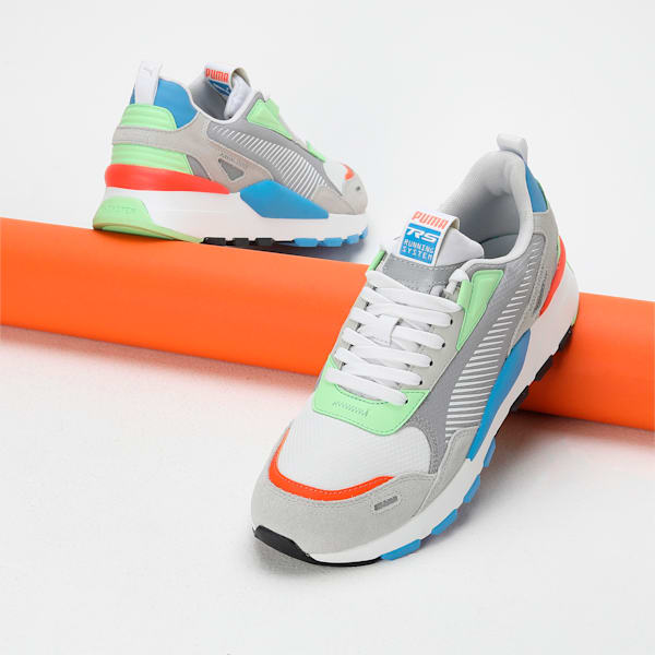 RS 3.0 Future Vintage Unisex Sneakers, PUMA White-Speed Green, extralarge-IND