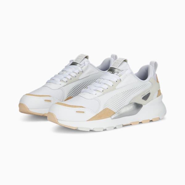 RS 3.0 Metallic Women's Sneakers, PUMA White-Cashew, extralarge-IND