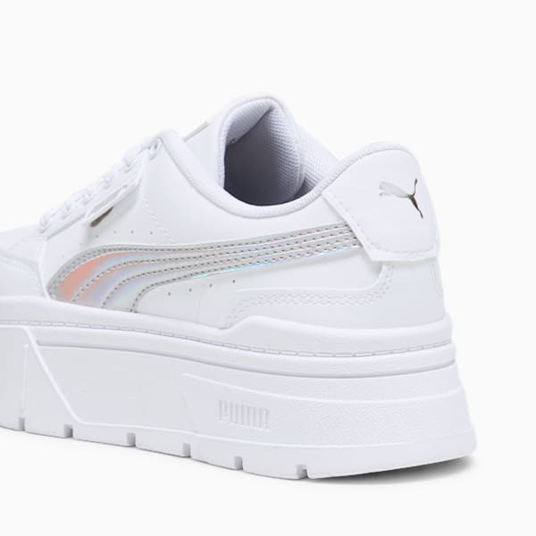 Mayze Stack Iridescent Big Kids' Sneakers, PUMA White-PUMA Silver, extralarge