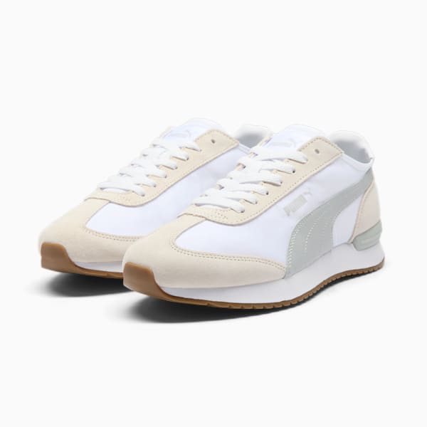 R78 Wind Nylon Men's Sneakers, PUMA White-Flat Light Gray, extralarge