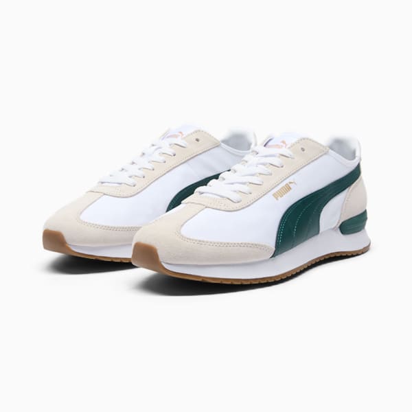 R78 Wind Nylon Men's Sneakers, PUMA White-Ponderosa Pine-PUMA Gold, extralarge