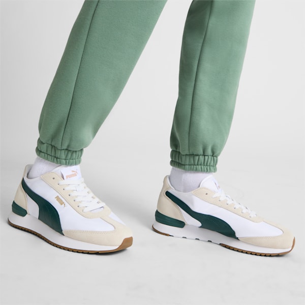 Sneakers R78 Wind Nylon pour homme, PUMA White-Ponderosa Pine-PUMA Gold, extralarge