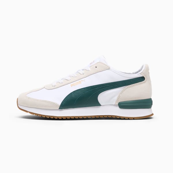 R78 Wind Nylon Men's Sneakers, PUMA White-Ponderosa Pine-PUMA Gold, extralarge