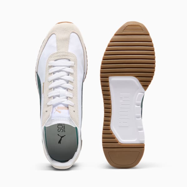 Tenis para hombre R78 Wind Nylon, PUMA White-Ponderosa Pine-PUMA Gold, extralarge