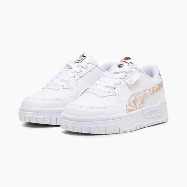 キッズ ガールズ CALI ドリーム ゴールデン マーブル スニーカー 17-21cm, PUMA White-Rose Gold, extralarge-JPN