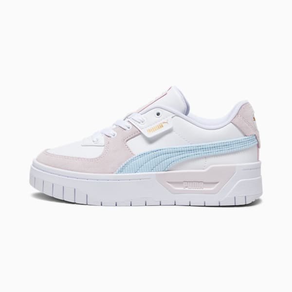 Tenis Cali Dream de pana para adolescentes, PUMA White-Silver Sky, extralarge