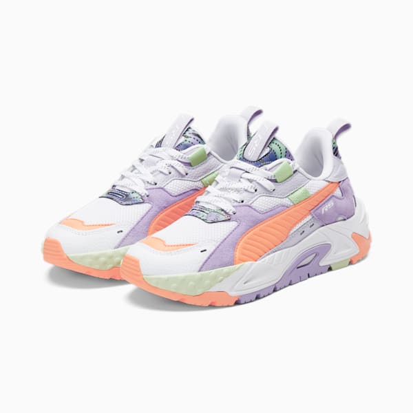 RS-TRCK Feelin' Xtra Women's Sneakers , PUMA White-Orange Peach-Vivid Violet, extralarge