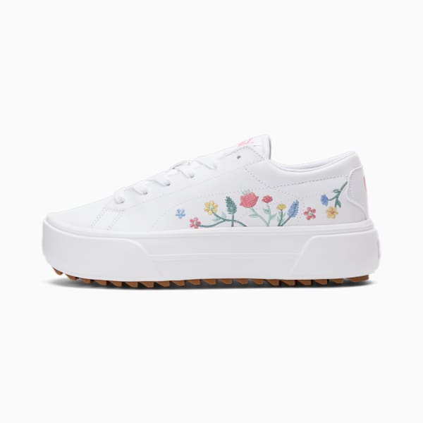 Kaia Platform Floral Women's Sneakers, PUMA White-Minty Burst-Loveable, extralarge
