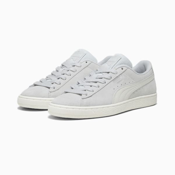 Suede Classic Selflove Women's Sneakers, Ash Gray-Frosted Ivory, extralarge