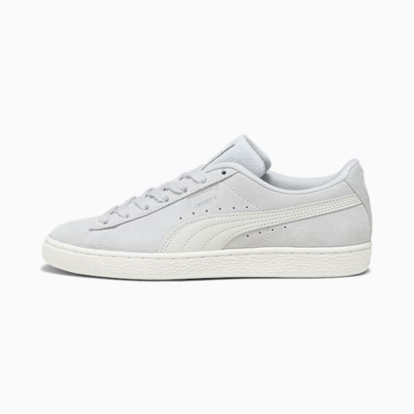 Suede Classic Selflove Women's Sneakers, Ash Gray-Frosted Ivory, extralarge