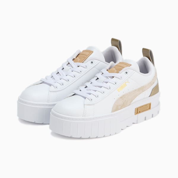 ウィメンズ メイズ グラム スニーカー, PUMA White-Sand Dune, extralarge-JPN