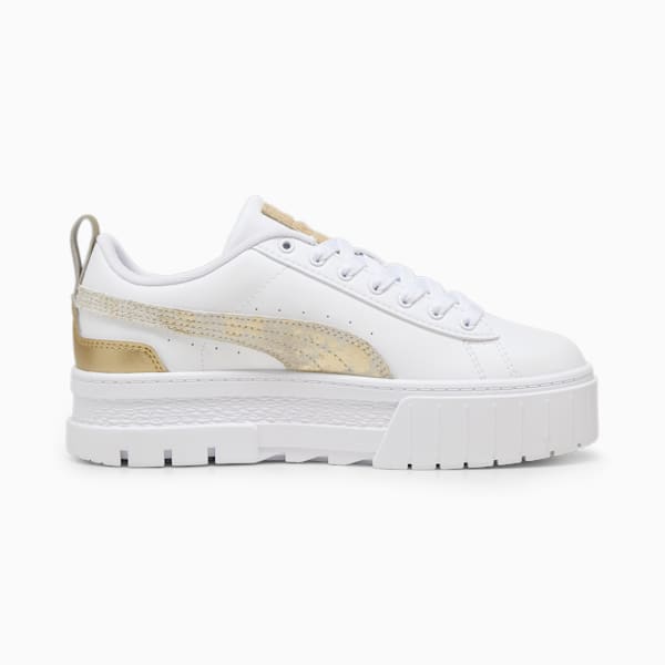Mayze Glam Women's Sneakers, PUMA White-Sand Dune, extralarge-IND