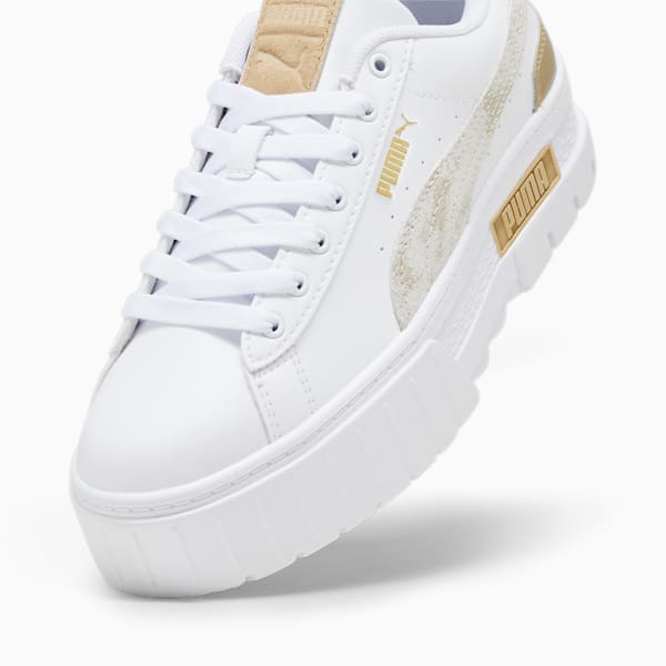 Mayze Glam Women's Sneakers, PUMA White-Sand Dune, extralarge-IND