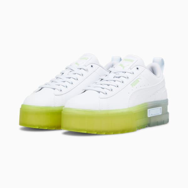 Mayze Beach Days Women's Sneakers, PUMA White-Spring Fern, extralarge-IND