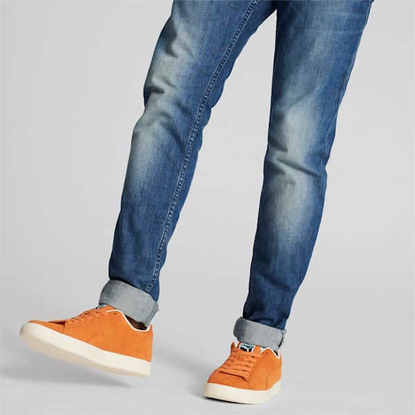 Clyde ATL Sneakers, Bright Melon-Frosted Ivory, extralarge