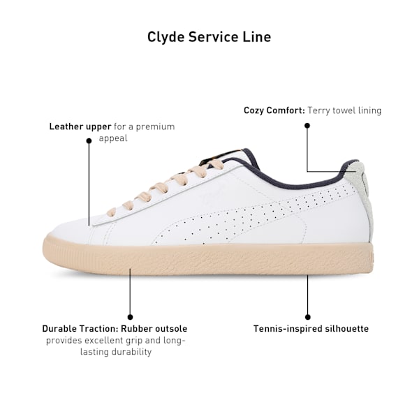 MMQ Service Line Clyde Sneakers, PUMA White, extralarge-IND