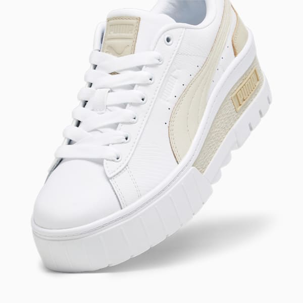 ウィメンズ メイズ ウェッジ ラグジュアリー スニーカー, PUMA White-Granola, extralarge-JPN