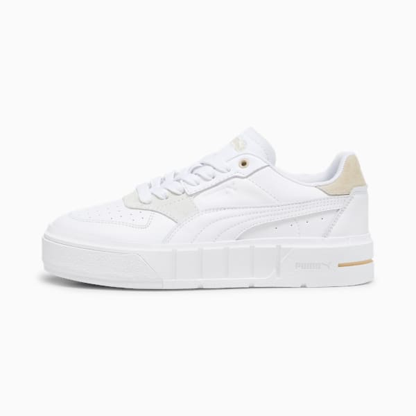 Tenis Cali Court Match Mujer, PUMA White-Granola, extralarge