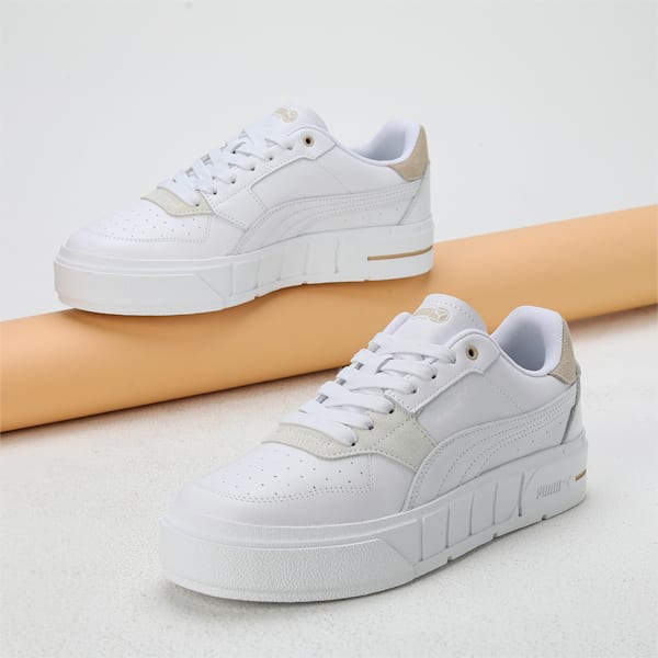 Cali Court Match Women's Sneakers, PUMA White-Granola, extralarge-IND