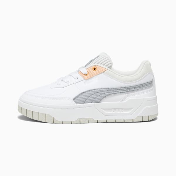 Cali Dream Corduroy Chic Women's Sneakers, PUMA White-Sedate Gray, extralarge