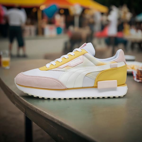 Future Rider BD Women's Sneakers, PUMA White-Flaxen, extralarge-IND