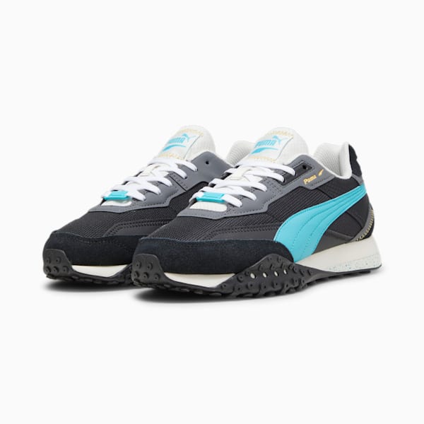 Blktop Rider Lithium Unisex Sneakers, PUMA Black-Team Aqua, extralarge-IND