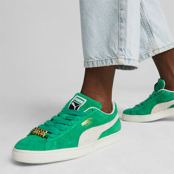 Suede Fat Lace Unisex Sneakers, Archive Green-Warm White, extralarge-AUS